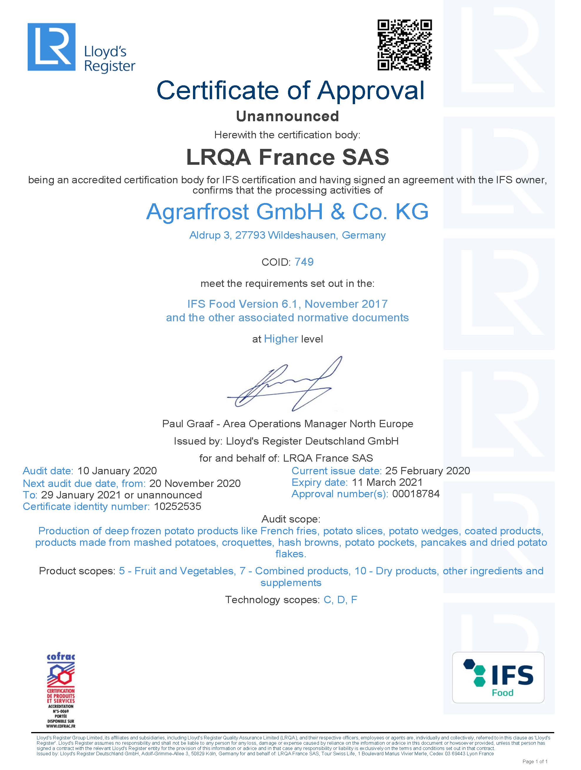 IFS Agrarfrost Aldrup